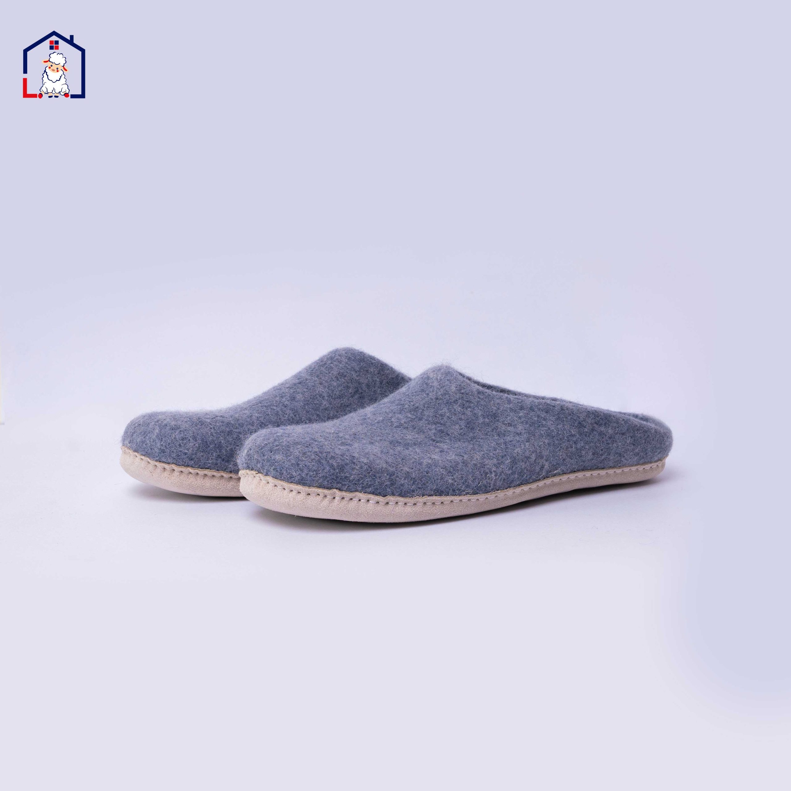 High Quality Grey Felt Slipper