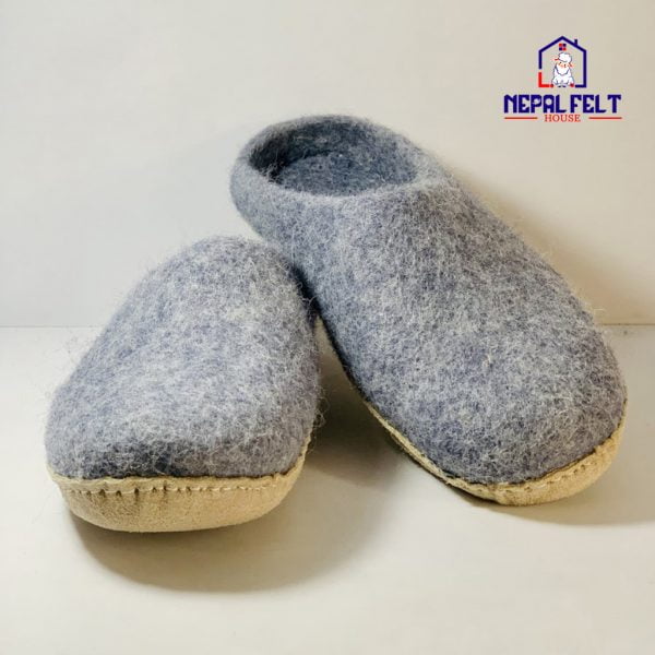 Grey Felt Slipper