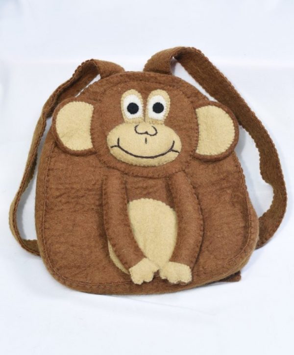 Monkey Kids Felt Bag