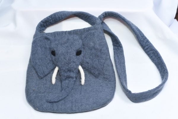 Elephant Head Felt Bag