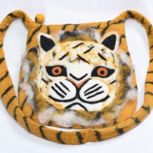 Tiger head felt bag