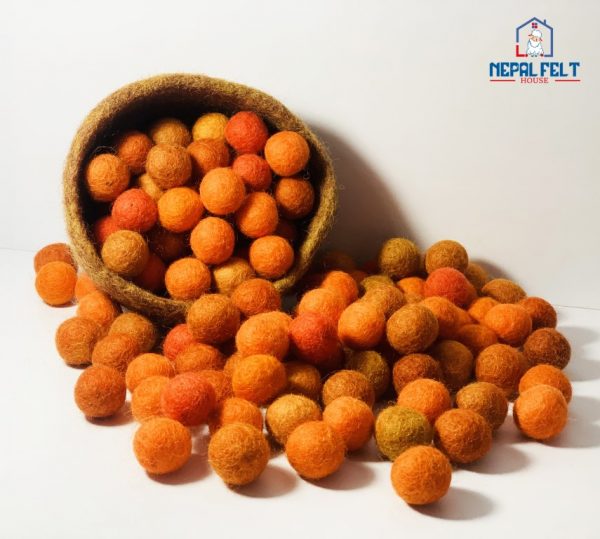 High Quality Orange Felt Balls Wholesale