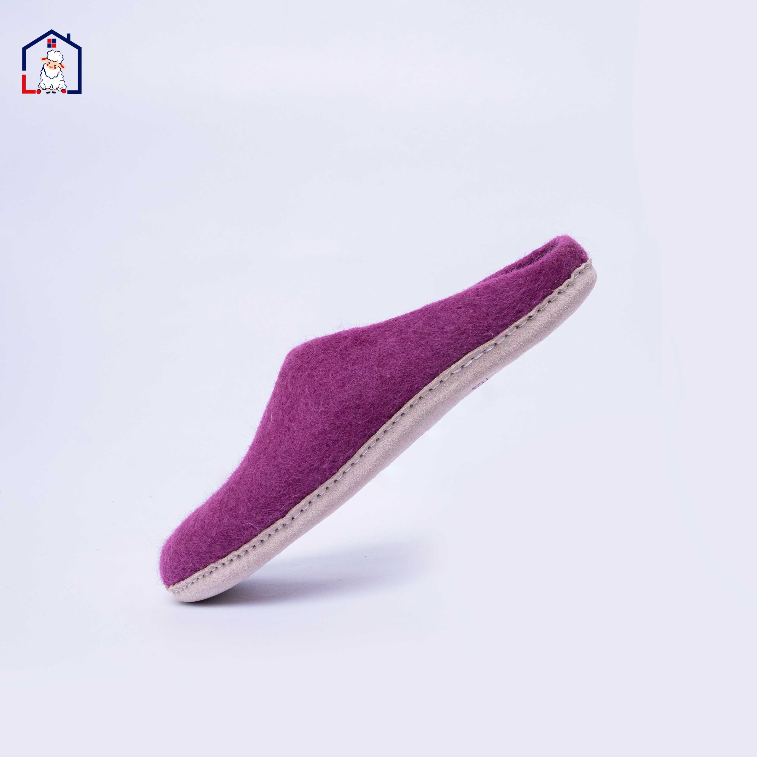 Purple Felt Slippers