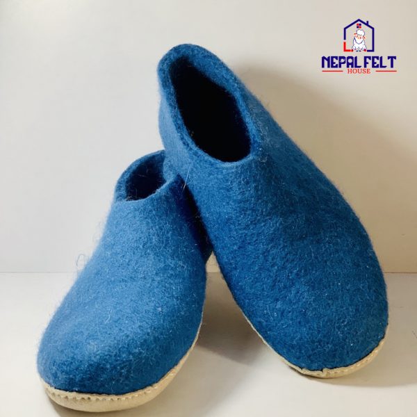 Blue Felt Shoe