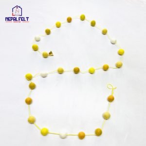 Yellow Felt Ball Garland