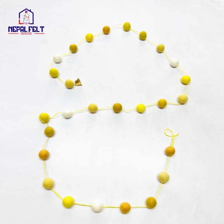Yellow Felt Ball Garland Wholesale