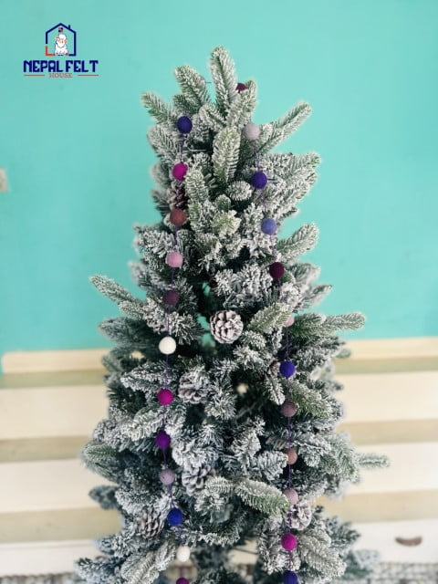 Purple Felt Ball Garland Wholesale