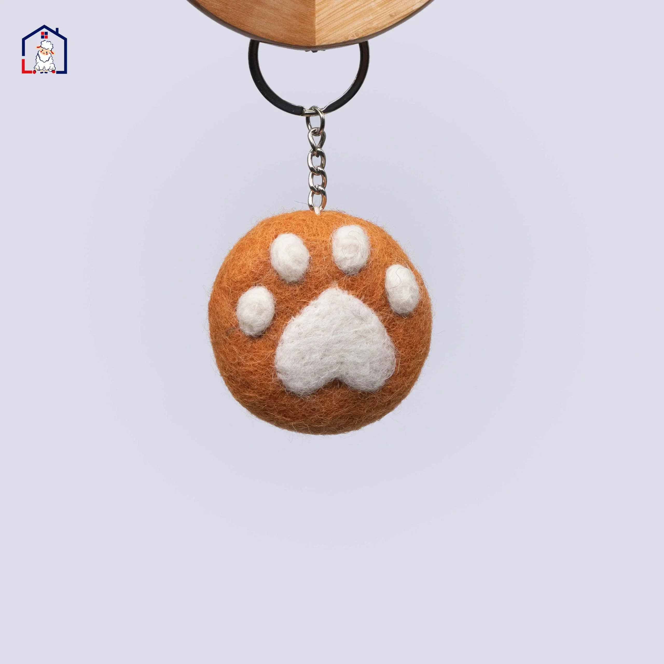 Felt Cat Paw Keyring